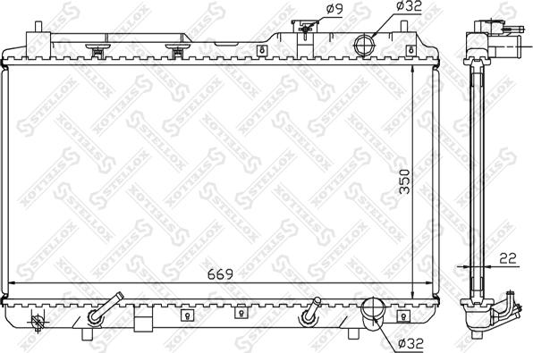 Stellox 10-25050-SX - Радиатор, охлаждане на двигателя vvparts.bg