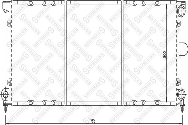 Stellox 10-25052-SX - Радиатор, охлаждане на двигателя vvparts.bg