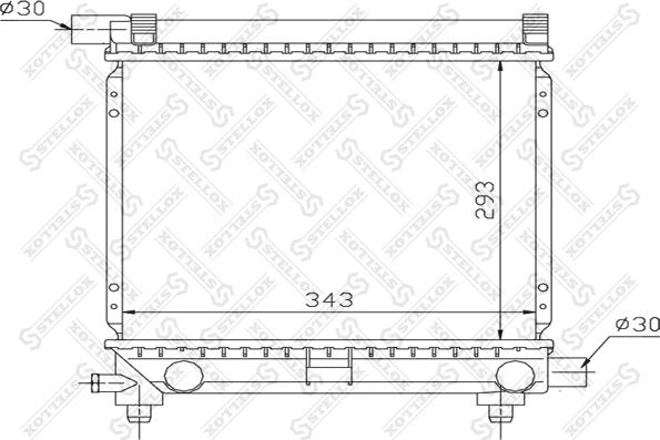 Stellox 10-25057-SX - Радиатор, охлаждане на двигателя vvparts.bg