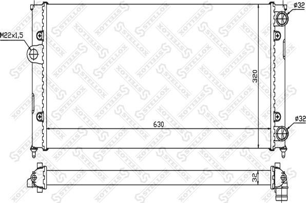 Stellox 10-25069-SX - Радиатор, охлаждане на двигателя vvparts.bg