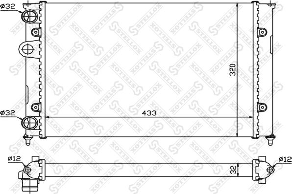 Stellox 10-25068-SX - Радиатор, охлаждане на двигателя vvparts.bg