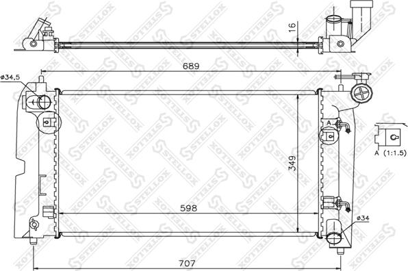 Stellox 10-25067-SX - Радиатор, охлаждане на двигателя vvparts.bg