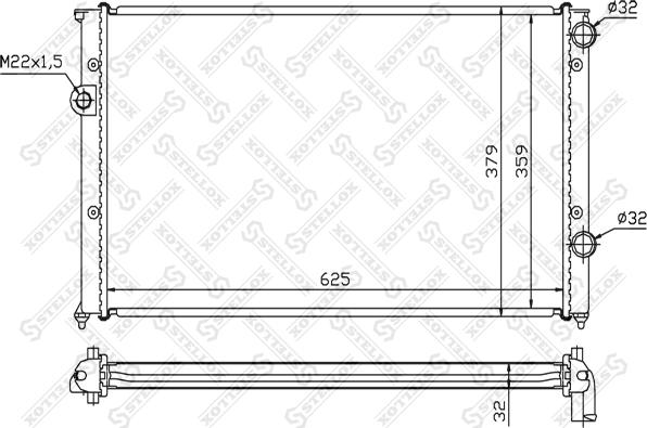 Stellox 10-25009-SX - Радиатор, охлаждане на двигателя vvparts.bg