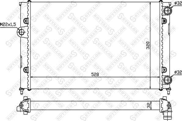 Stellox 10-25005-SX - Радиатор, охлаждане на двигателя vvparts.bg