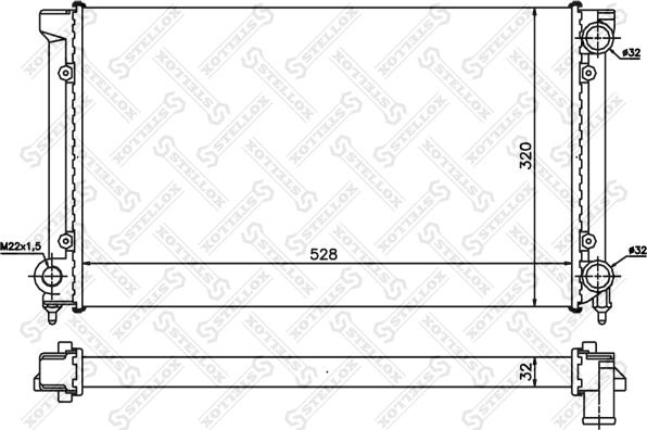 Stellox 10-25003-SX - Радиатор, охлаждане на двигателя vvparts.bg