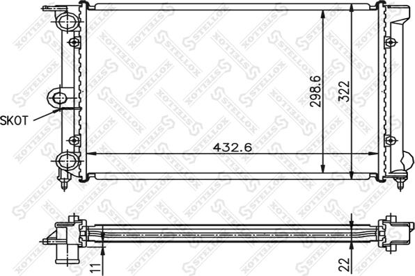 Stellox 10-25002-SX - Радиатор, охлаждане на двигателя vvparts.bg