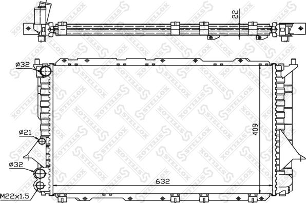 Stellox 10-25081-SX - Радиатор, охлаждане на двигателя vvparts.bg