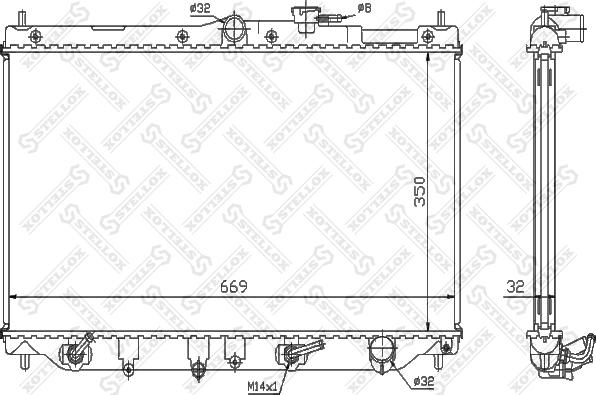 Stellox 10-25088-SX - Радиатор, охлаждане на двигателя vvparts.bg