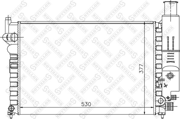 Stellox 10-25083-SX - Радиатор, охлаждане на двигателя vvparts.bg