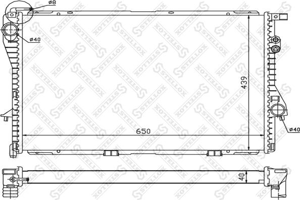 Stellox 10-25082-SX - Радиатор, охлаждане на двигателя vvparts.bg