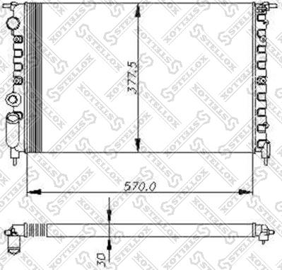 Stellox 10-25039-SX - Радиатор, охлаждане на двигателя vvparts.bg