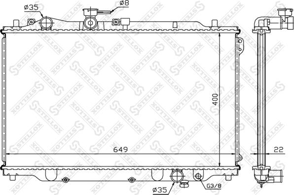 Stellox 10-25034-SX - Радиатор, охлаждане на двигателя vvparts.bg