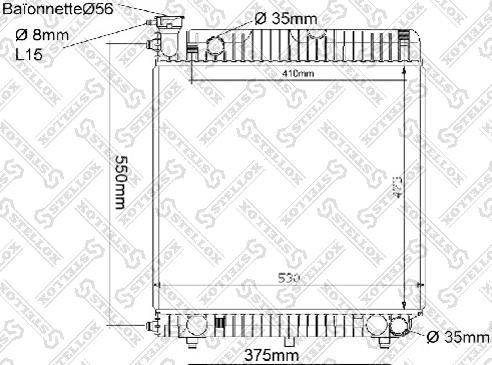 Stellox 10-25035-SX - Радиатор, охлаждане на двигателя vvparts.bg