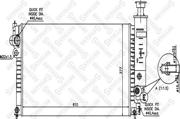 Stellox 10-25036-SX - Радиатор, охлаждане на двигателя vvparts.bg