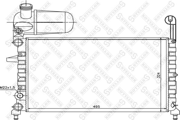 Stellox 10-25030-SX - Радиатор, охлаждане на двигателя vvparts.bg