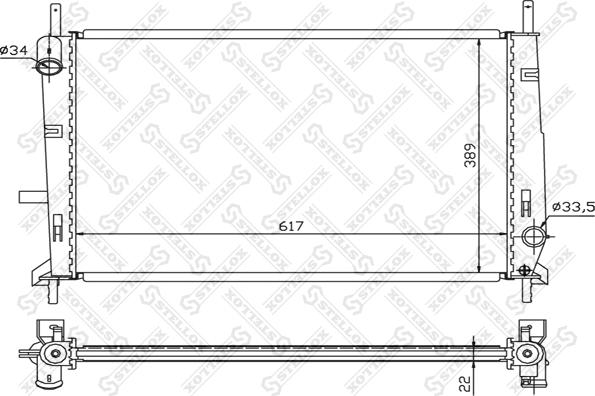 Stellox 10-25031-SX - Радиатор, охлаждане на двигателя vvparts.bg