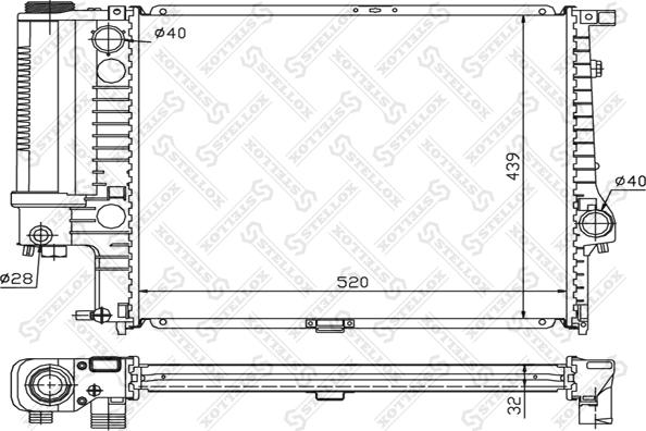 Stellox 10-25024-SX - Радиатор, охлаждане на двигателя vvparts.bg