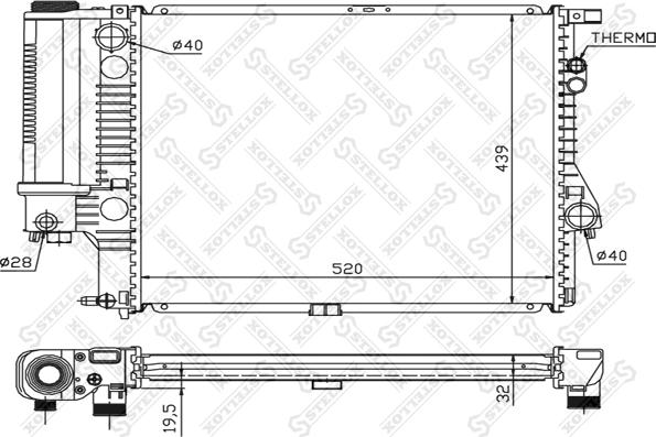 Stellox 10-25022-SX - Радиатор, охлаждане на двигателя vvparts.bg