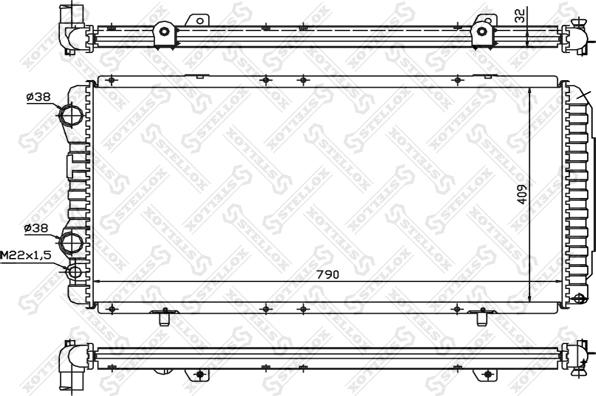 Stellox 10-25027-SX - Радиатор, охлаждане на двигателя vvparts.bg