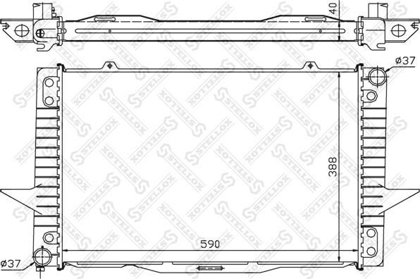 Stellox 10-25074-SX - Радиатор, охлаждане на двигателя vvparts.bg