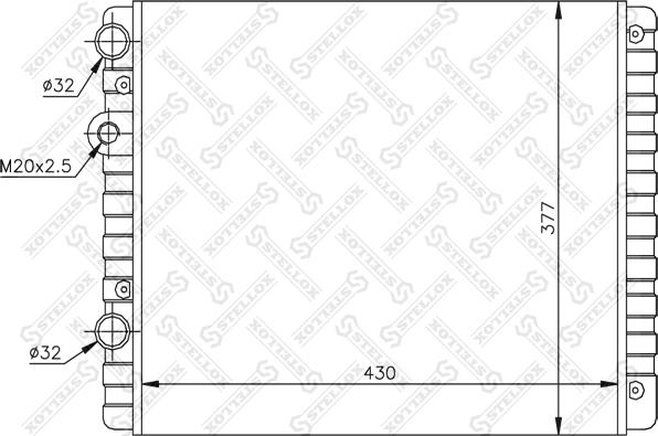 Stellox 10-25070-SX - Радиатор, охлаждане на двигателя vvparts.bg