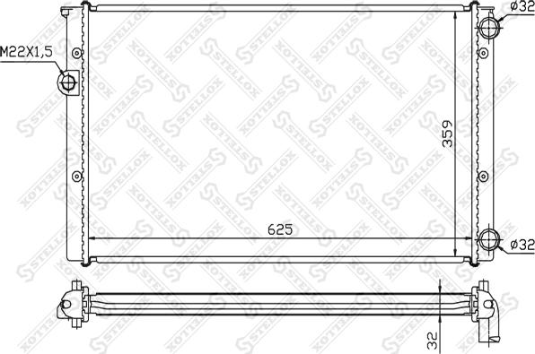 Stellox 10-25071-SX - Радиатор, охлаждане на двигателя vvparts.bg