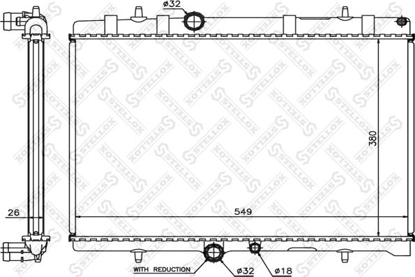 Stellox 10-25077-SX - Радиатор, охлаждане на двигателя vvparts.bg