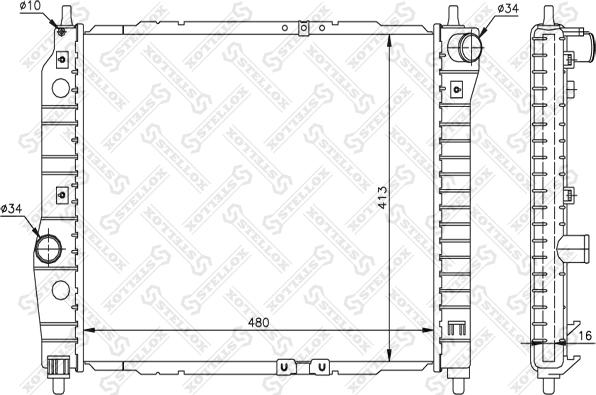 Stellox 10-25193-SX - Радиатор, охлаждане на двигателя vvparts.bg