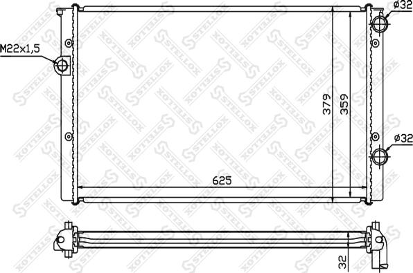 Stellox 10-25197-SX - Радиатор, охлаждане на двигателя vvparts.bg