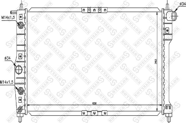 Stellox 10-25146-SX - Радиатор, охлаждане на двигателя vvparts.bg