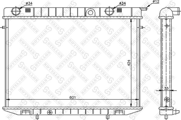 Stellox 10-25141-SX - Радиатор, охлаждане на двигателя vvparts.bg