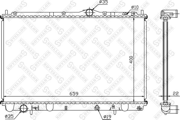 Stellox 10-25142-SX - Радиатор, охлаждане на двигателя vvparts.bg