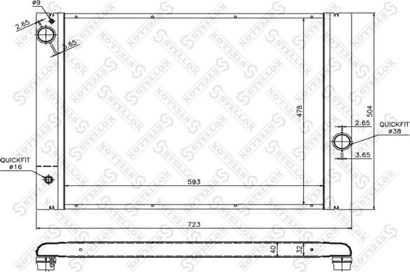 Stellox 10-25155-SX - Радиатор, охлаждане на двигателя vvparts.bg