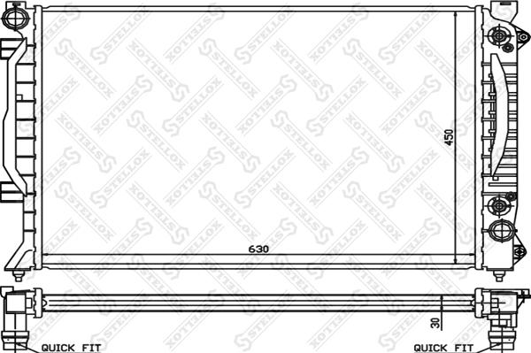 Stellox 10-25158-SX - Радиатор, охлаждане на двигателя vvparts.bg