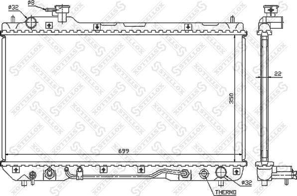 Stellox 10-25152-SX - Радиатор, охлаждане на двигателя vvparts.bg