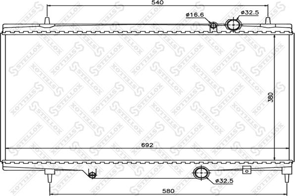 Stellox 10-25164-SX - Радиатор, охлаждане на двигателя vvparts.bg