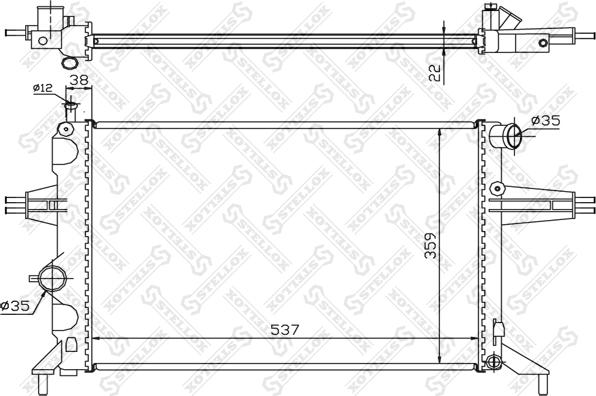 Stellox 10-25163-SX - Радиатор, охлаждане на двигателя vvparts.bg