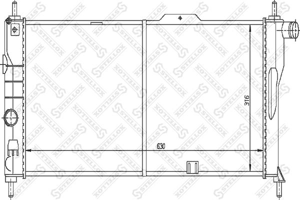 Stellox 10-25100-SX - Радиатор, охлаждане на двигателя vvparts.bg