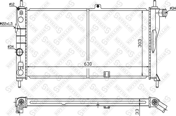 Stellox 10-25101-SX - Радиатор, охлаждане на двигателя vvparts.bg