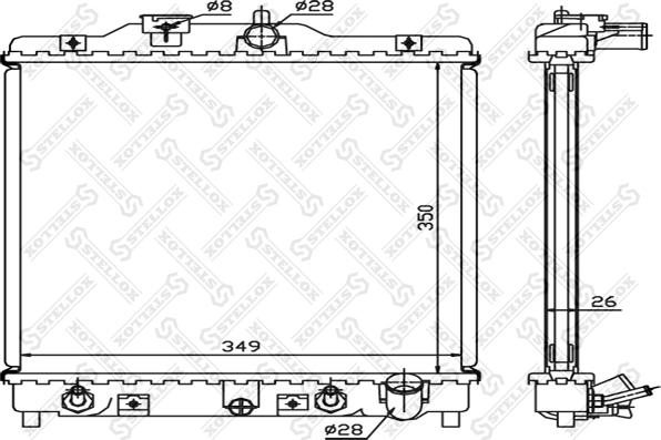 Stellox 10-25103-SX - Радиатор, охлаждане на двигателя vvparts.bg