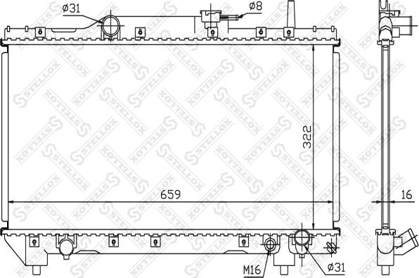 Stellox 10-25116-SX - Радиатор, охлаждане на двигателя vvparts.bg