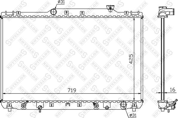 Stellox 10-25111-SX - Радиатор, охлаждане на двигателя vvparts.bg