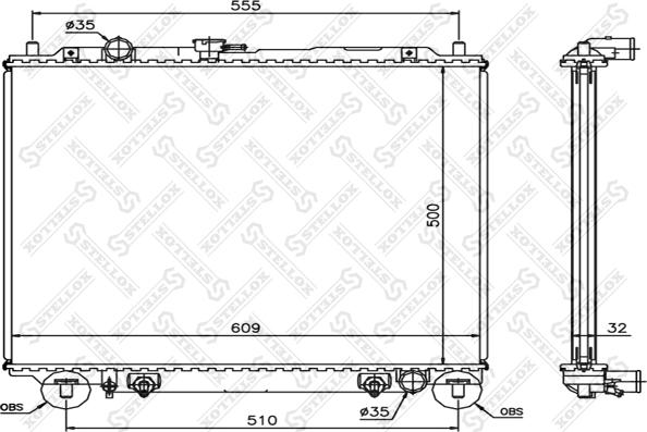 Stellox 10-25118-SX - Радиатор, охлаждане на двигателя vvparts.bg