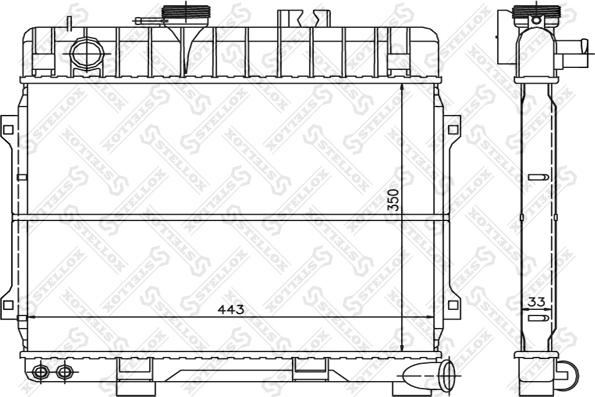 Stellox 10-25117-SX - Радиатор, охлаждане на двигателя vvparts.bg