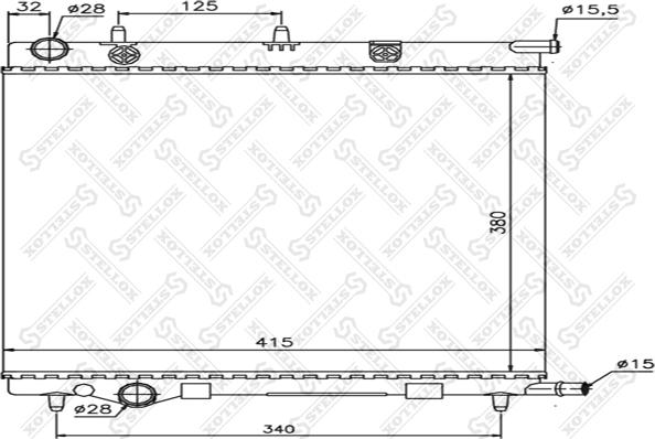 Stellox 10-25186-SX - Радиатор, охлаждане на двигателя vvparts.bg