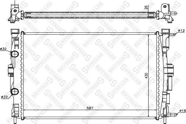 Stellox 10-25183-SX - Радиатор, охлаждане на двигателя vvparts.bg