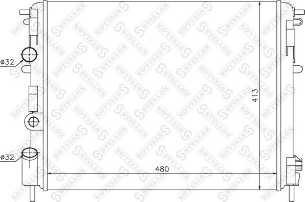 Stellox 10-25134-SX - Радиатор, охлаждане на двигателя vvparts.bg