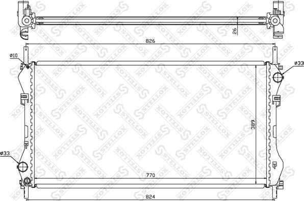 Stellox 10-25131-SX - Радиатор, охлаждане на двигателя vvparts.bg