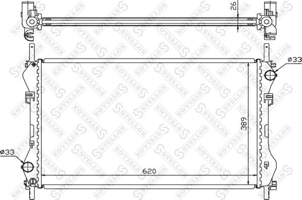 Stellox 10-25132-SX - Радиатор, охлаждане на двигателя vvparts.bg