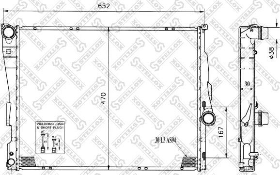 Stellox 10-25128-SX - Радиатор, охлаждане на двигателя vvparts.bg